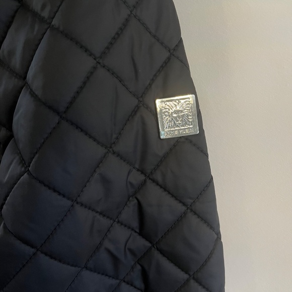 NWT Anne Klein Women's Ladies' Mid Weight Quilted Button Up Jacket, Black XL - Picture 5 of 15